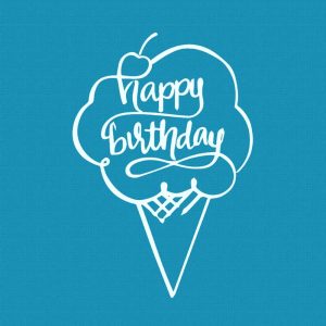 Birthday Ice - Mini Mesh Stencil