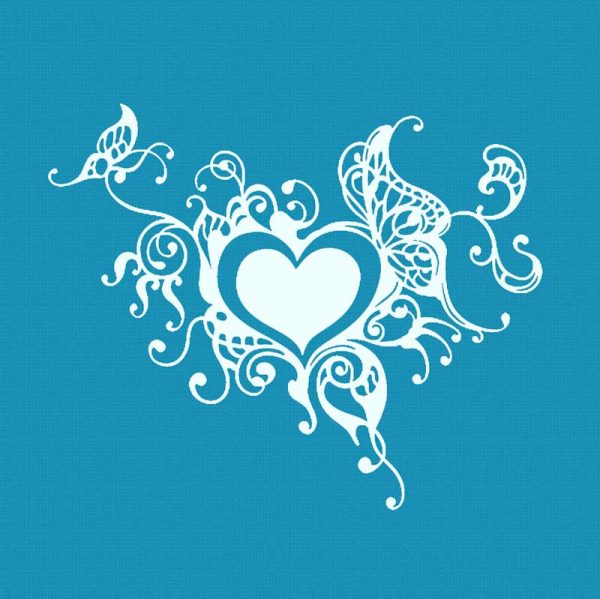Butterfly Love - Mini Mesh Stencil