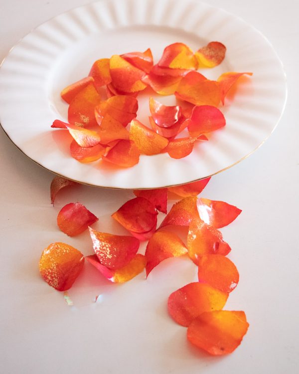 Edible Rose Petals - Burnt Orange & Yellow