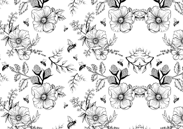 Black and White Nature- Printed Edible Icing Sheet