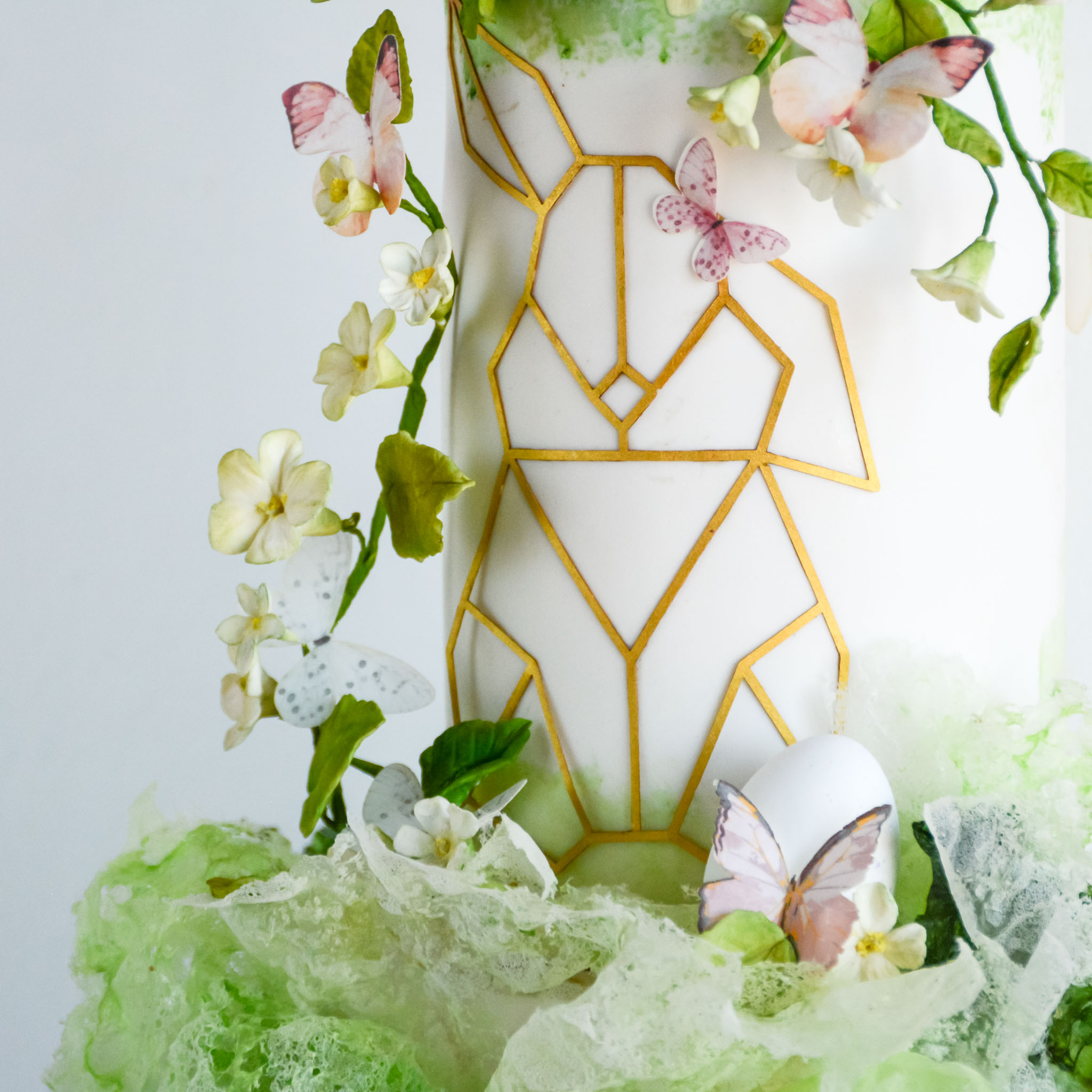 Easter Bunny Geometric Line Art and Butterfly Crinoline and Cakes for Crystalcandy Cake Decorating-5