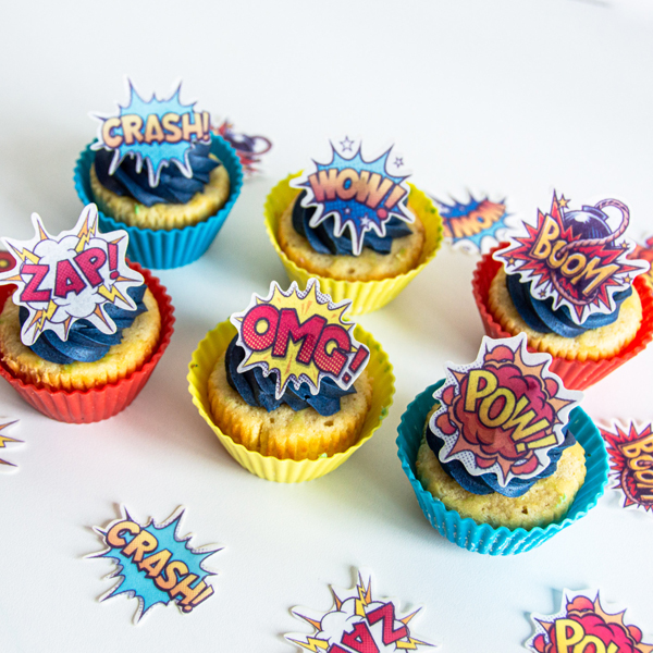 Wafer Paper Comic book SuperHero Toppers for Crystalcandy Cake Decorating-09