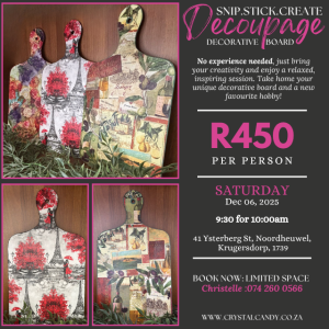 Decorative Decoupage Board: 6 Dec 2025