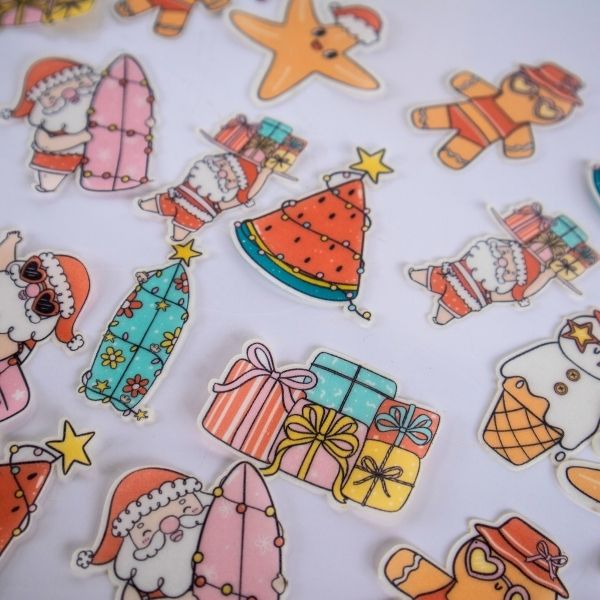 Summer Santa-Wafer Paper Toppers - Image 6