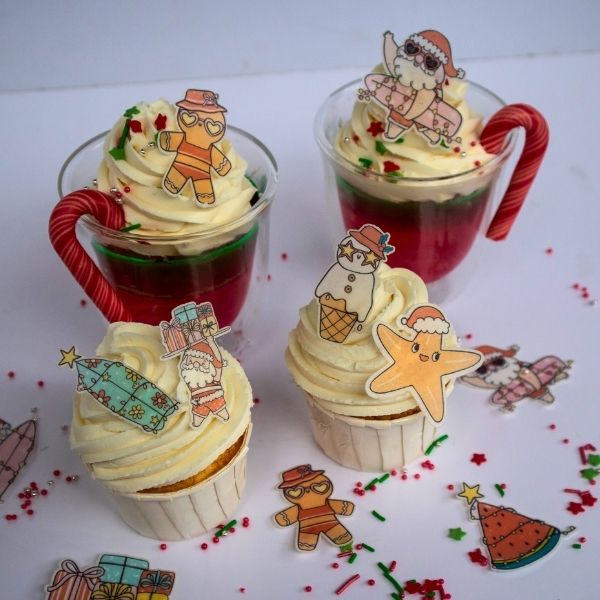 Summer Santa-Wafer Paper Toppers - Image 9
